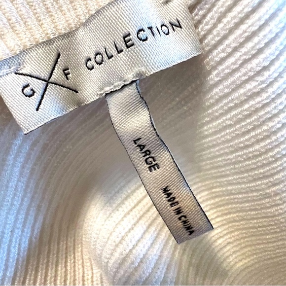 Gentle Fawn GF Sleeveless Sweater Dress Large Ivory Side Buttons V Back Ribbed - Picture 8 of 12